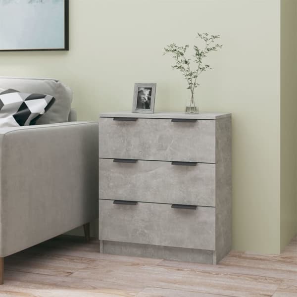 Skänk betonggrå 60x30x70 cm konstruerat trä