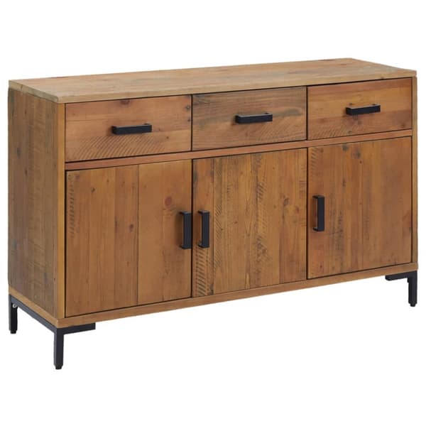 Skänk brun 110x35x70 cm massiv furu