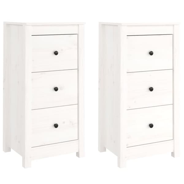 Skåp 2 st 40x35x80 cm massiv furu
