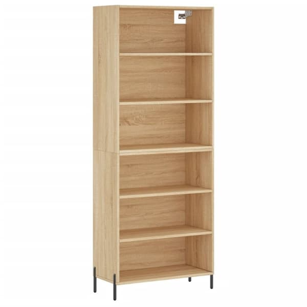 Högskåp sonoma-ek 69,5x32,5x180 cm konstruerat trä