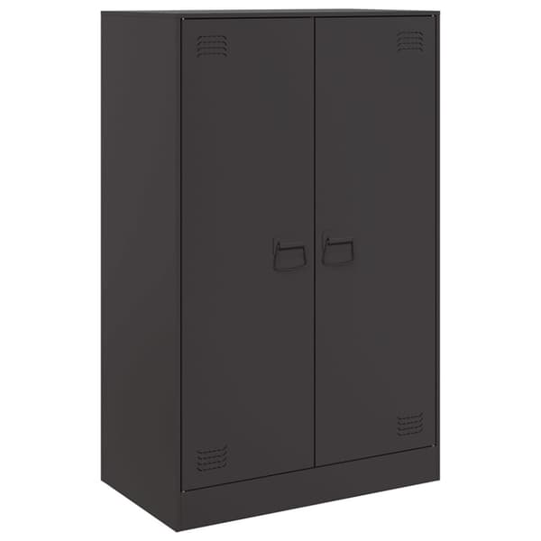 Skänk svart 67x39x107 cm stål