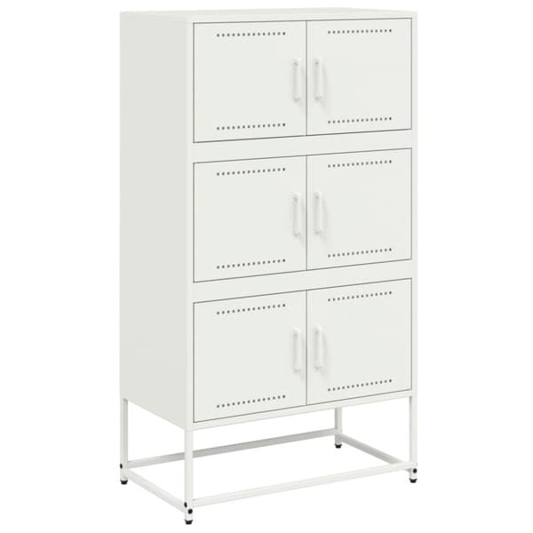 Skänk vit 68,5x38,5x123,5 cm stål