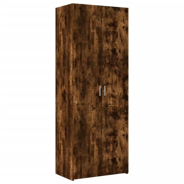 Högskåp rökfärgad ek 70x42,5x185 cm konstruerat trä