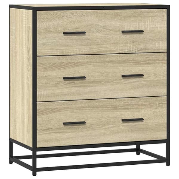 Skänk sonoma-ek 68x35x76 cm konstruerat trä och metall