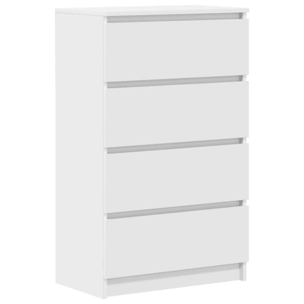 Byrå vit 60x35x98,5 cm konstruerat trä