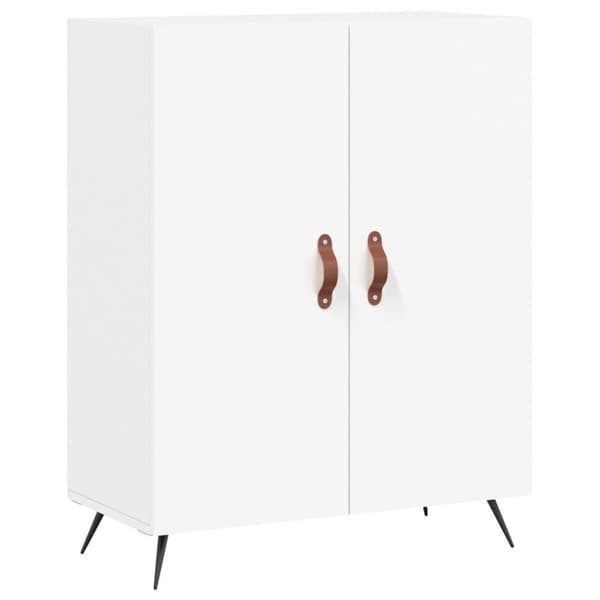 Skåp vit 69,5x34x90 cm konstruerat trä