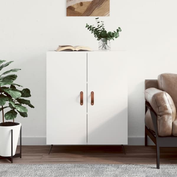 Skåp vit 69,5x34x90 cm konstruerat trä