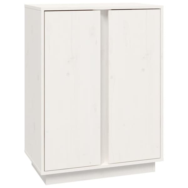 Skänk vit 60x35x80 cm massiv furu