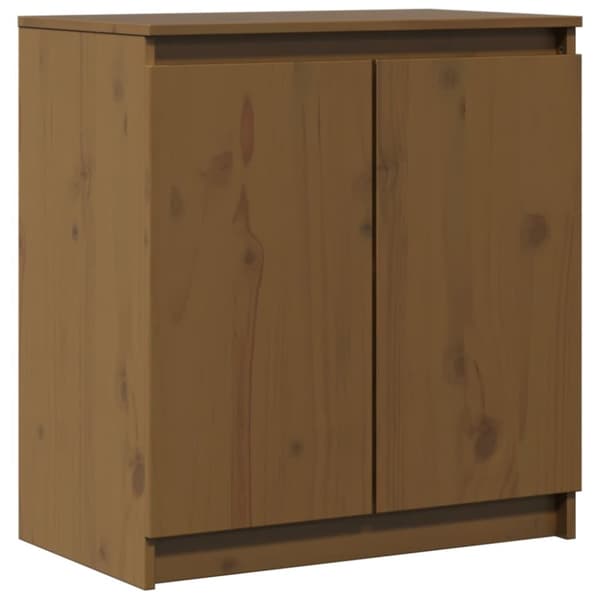 Skänk honungsbrun 60x36x65 cm massiv furu