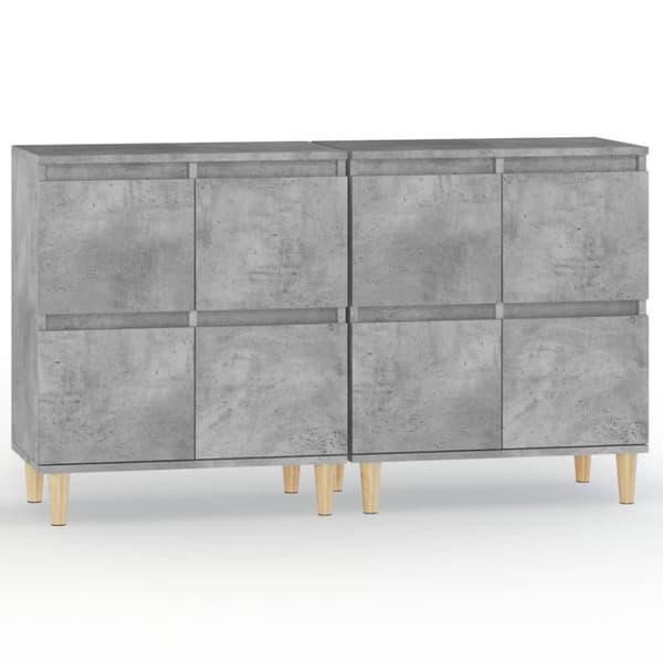 Skänk 2 st betonggrå 60x35x70 cm konstruerat trä