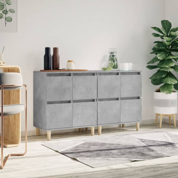 Skänk 2 st betonggrå 60x35x70 cm konstruerat trä