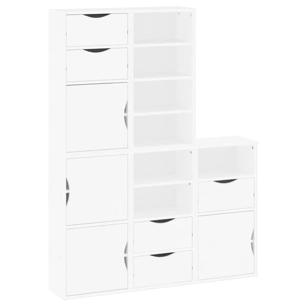 Sidoskåp 5 st "ODDA" vit 40x24x79 cm massivt trä furu