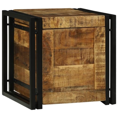 Förvaringslåda 40x40x40 cm Solid Grovt Trä Mango