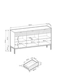 Pikkukuva 5 / 5: FURNLUX LIPASTO AVON VIHREÄ & KULTA 154CM