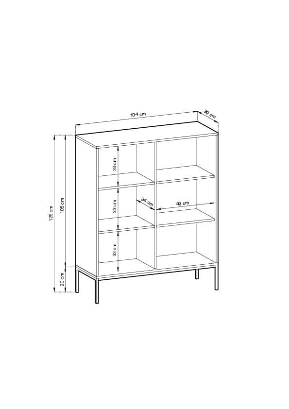 FURNLUX SKÆNK AVON HVID 104CM