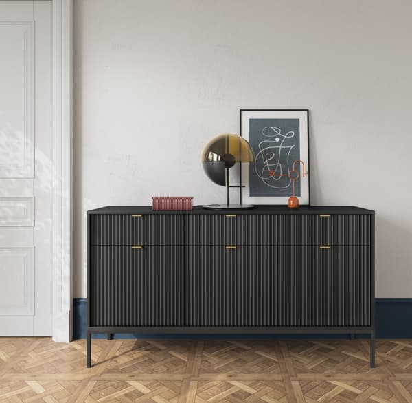 FURNLUX SKÆNK AVON SORT 154CM