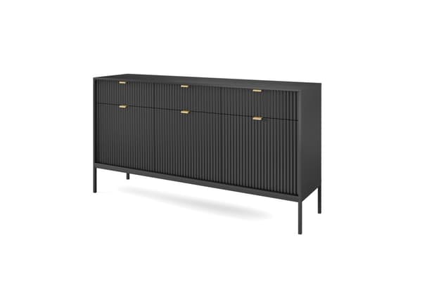 FURNLUX SKÆNK AVON SORT 154CM