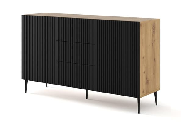 FURNLUX SKÄNK RAVENNA B BEIGE & SVART 150CM