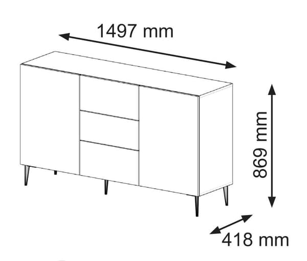 FURNLUX SIVUPÖYTÄ RAVENNA B VALKOINEN & KULTA 150CM