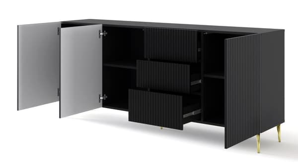 FURNLUX LIPASTO RAVENNA B MUSTA & KULTA 200CM