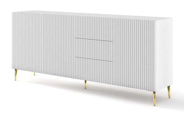 FURNLUX SKÄNK RAVENNA B VIT & GULD 200CM