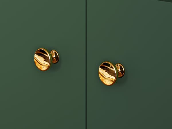FURNLUX SKÆNK FORT GRØN & GULD 160CM