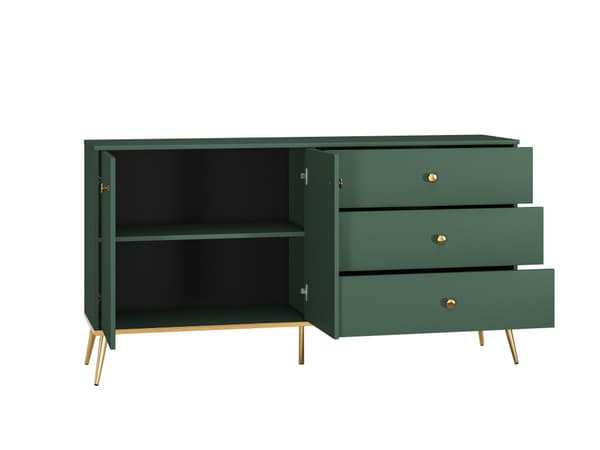 FURNLUX SKÆNK FORT GRØN & GULD 160CM