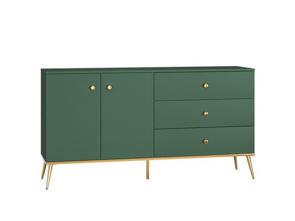 FURNLUX SKÆNK FORT GRØN & GULD 160CM