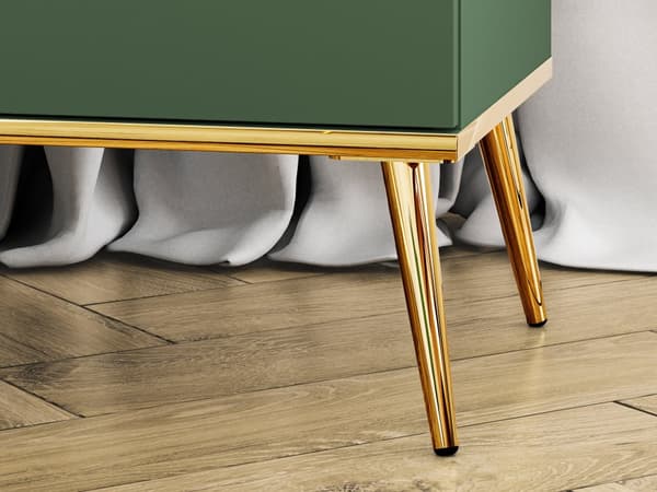 FURNLUX SKÆNK FORT GRØN & GULD 120CM