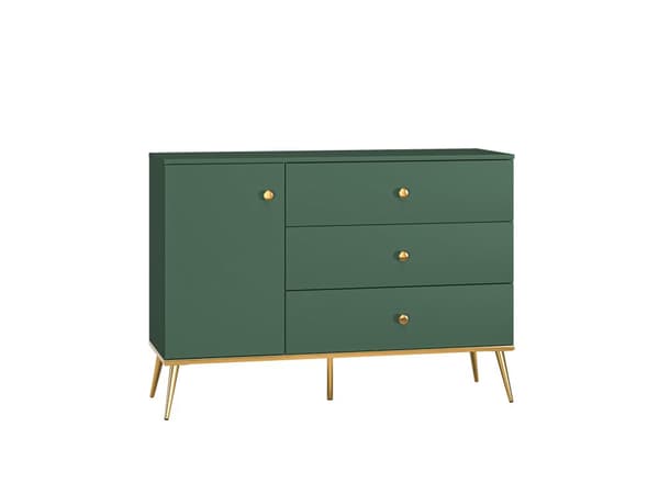 FURNLUX SKÆNK FORT GRØN & GULD 120CM