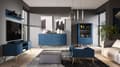 Pikkukuva 10 / 11: FURNLUX LIPASTO MARINE BLUE & GOLD 160CM