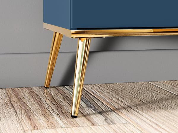 FURNLUX SKÄNK MARINBLÅ & GULD 120CM