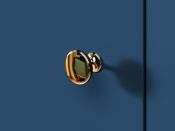 FURNLUX SKÄNK MARINBLÅ & GULD 120CM