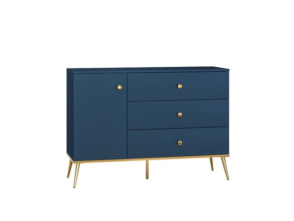 FURNLUX SKÄNK MARINBLÅ & GULD 120CM