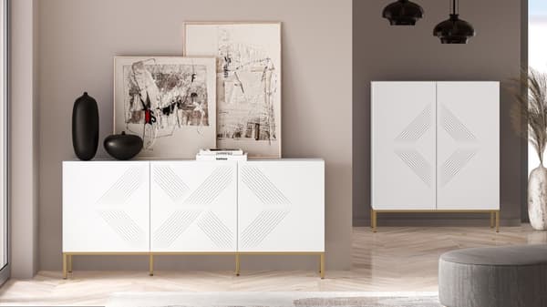 FURNLUX LIPASTO CLEARING VALKOINEN & KULTA 170CM