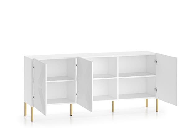 FURNLUX SKÄNK CLEARING VIT & GULD 170CM