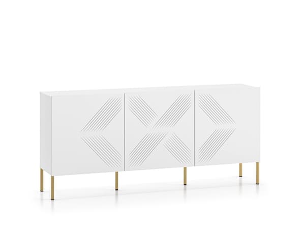 FURNLUX SKÄNK CLEARING VIT & GULD 170CM