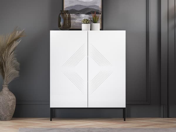 FURNLUX SIVULAUDAN TYHJENNYS VALKOINEN & MUSTA 100CM