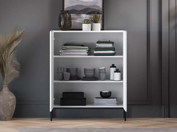 FURNLUX SIVULAUDAN TYHJENNYS VALKOINEN & MUSTA 100CM