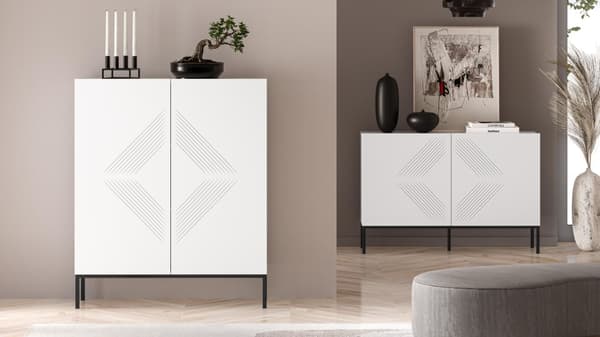 FURNLUX SIVULAUDAN TYHJENNYS VALKOINEN & MUSTA 100CM