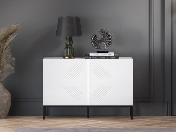 FURNLUX SIDEBOARD CLEARING VIT & SVART 114CM