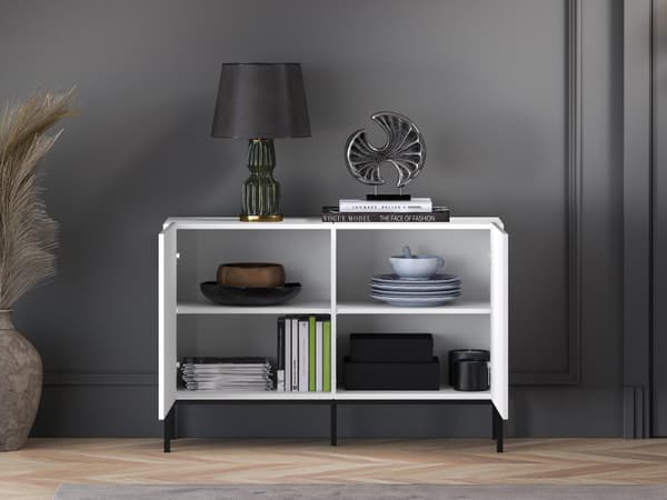 FURNLUX SIDEBOARD CLEARING VIT & SVART 114CM