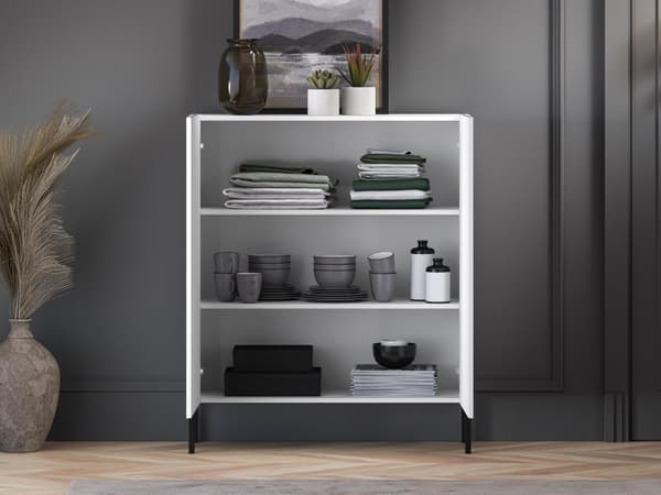 FURNLUX SKÄNK RENSNING VIT & SVART 100CM