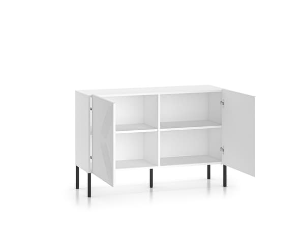 FURNLUX SIVUPÖYTÄ CLEARING VALKOINEN & MUSTA 114CM