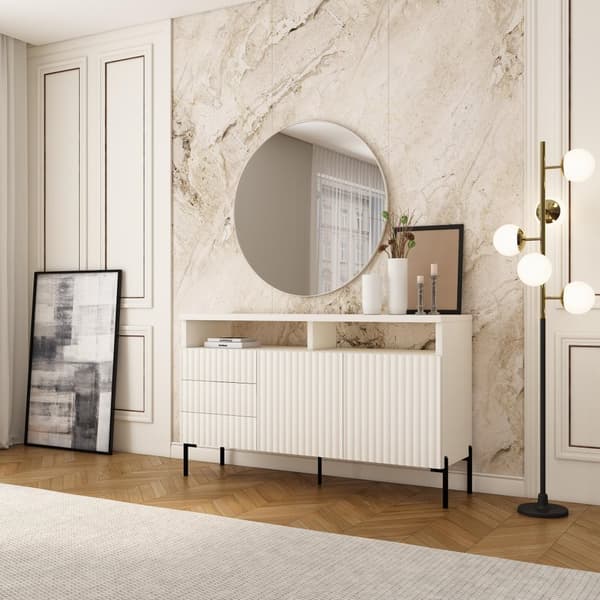FURNLUX SKÄNK ZENITH VIT & SVART 150CM