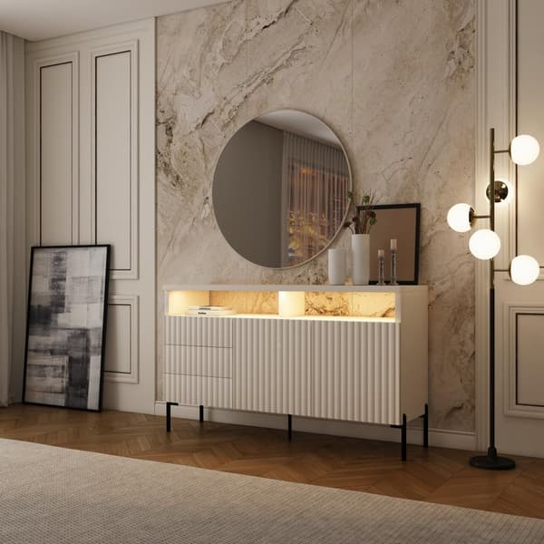 FURNLUX SKÄNK ZENITH VIT & SVART 150CM