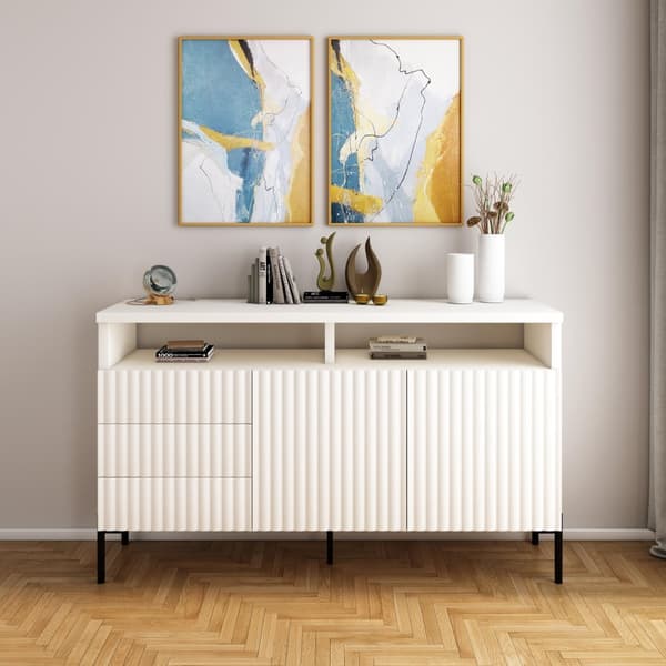 FURNLUX SKÄNK ZENITH VIT & SVART 150CM