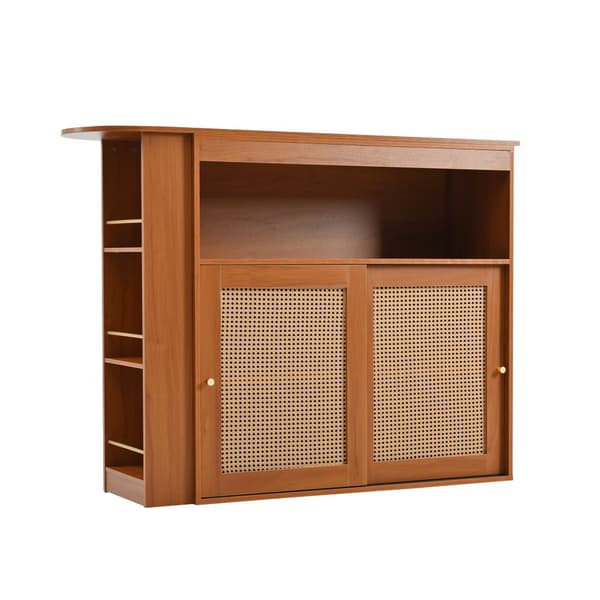 Buffet、Kääntyvät ja jatkettavat baarikalusteet - Säädettävät hyllyt - Vintage Charm - Ruskea
