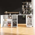 Miniatyrbillede 3 af 11: Skænk, drejeligt barskab - med multifunktionel opbevaring - MDF - hvid