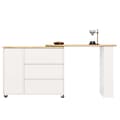 Miniatyrbild 8 av 10: Sideboard, svängbart barskåp - MDF - 3 lådor och 2 dörrar - Vit